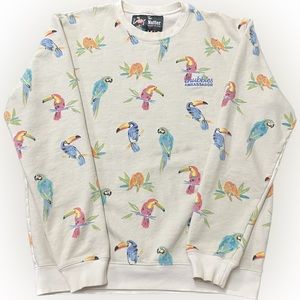 Chubbies Shorts Ambassador Crewneck Sweatshirt | L | Bird Print | Made in USA